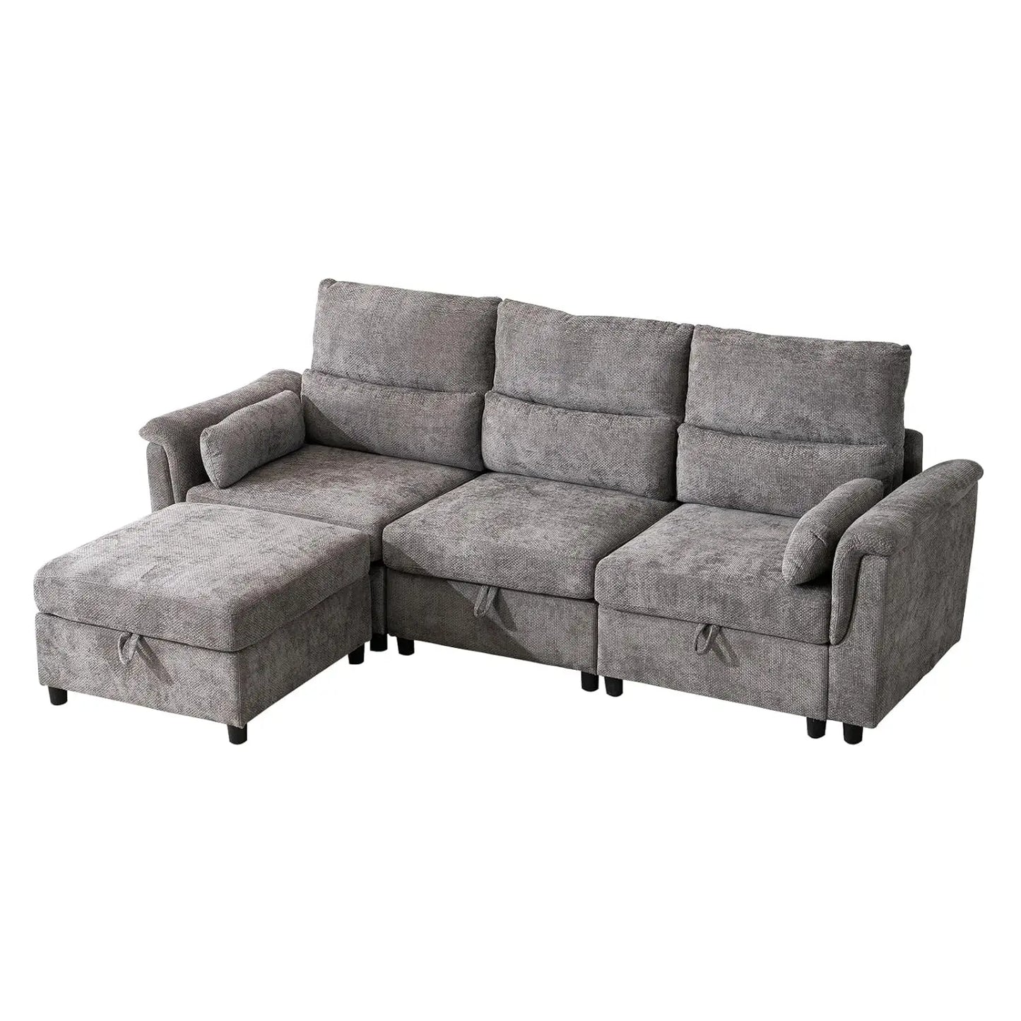 103" Modular Sectional Sofa, L Shaped Modular Sofa with Storage, Comfy Cloud Couch with Movable Ottoman,Deep Seat, Customized