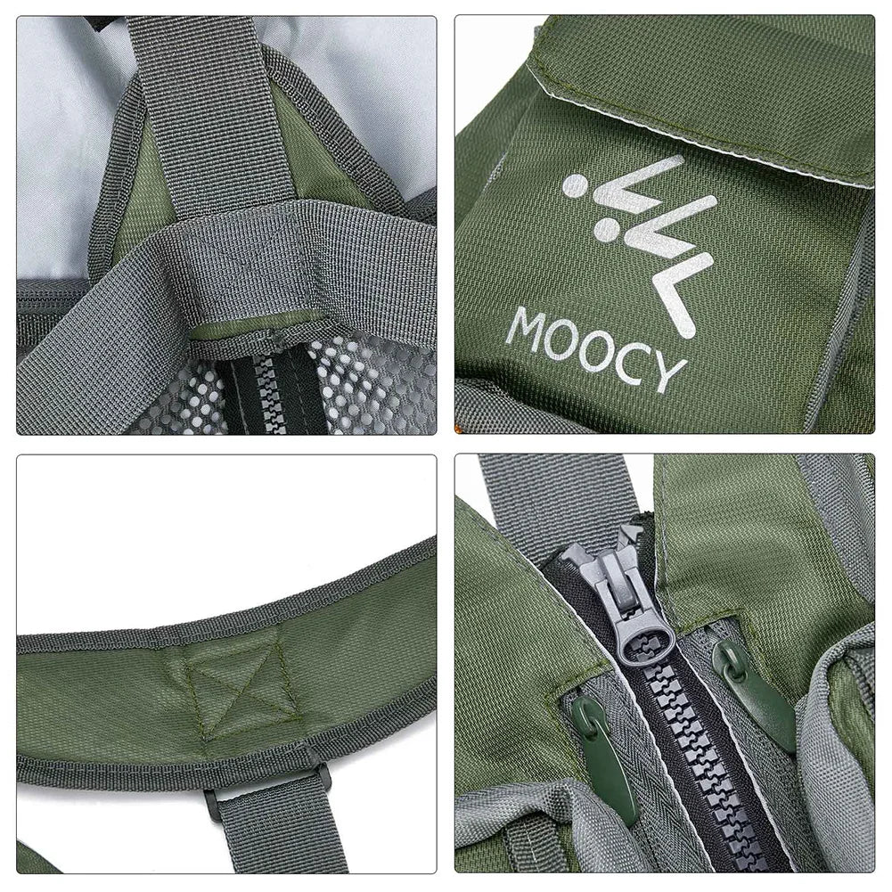 Outdoor Fishing Vest Multi-Pockets Comfortable Fishing Jacket Wear Resist Oxford Cloth Fishing Vest for Running Travel Hiking
