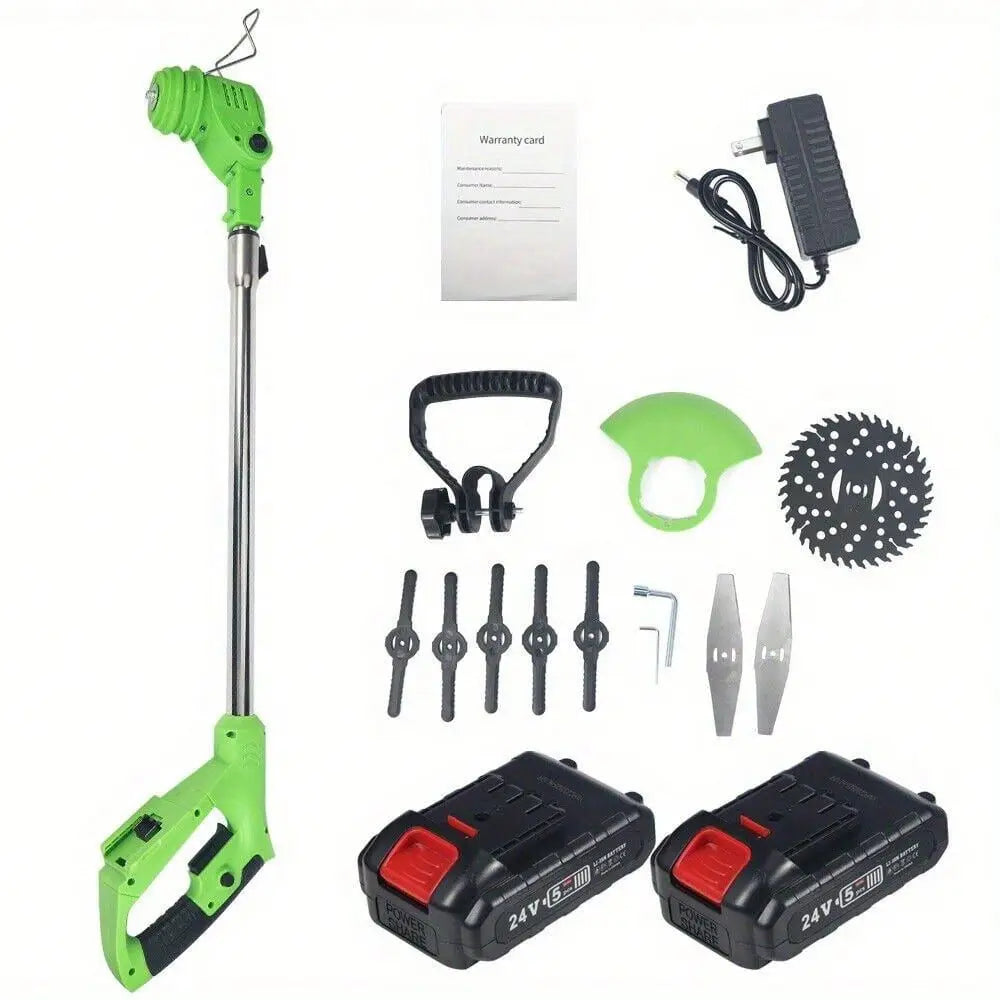 Cordless String Trimmer Edger Electric Grass Eater Lawn Edger, 2In1 Lightweight Grass Trimmer For Garden And Yard, Battery Powe