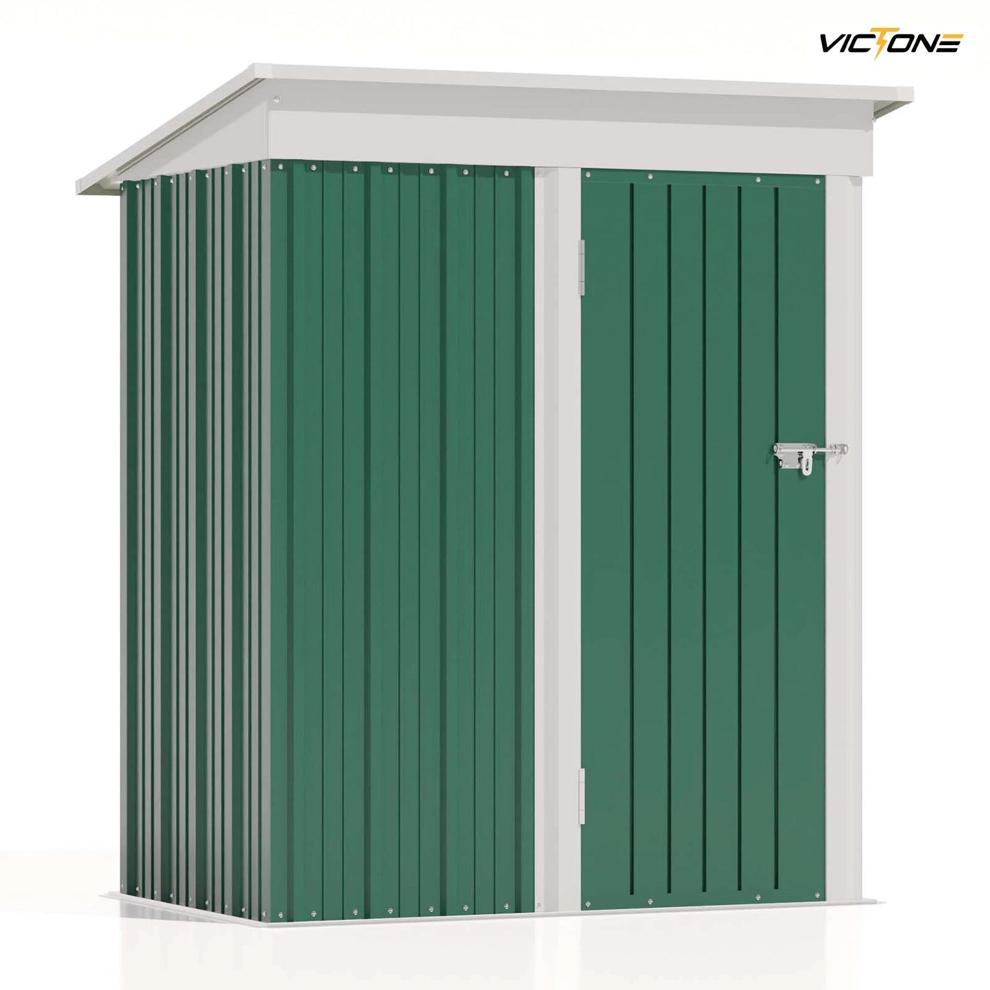 Patiowell 5x3 FT Outdoor Storage Shed, Tool Shed with Sloping Roof and Lockable Door, Metal Shed for Backyard Garden Patio Lawn