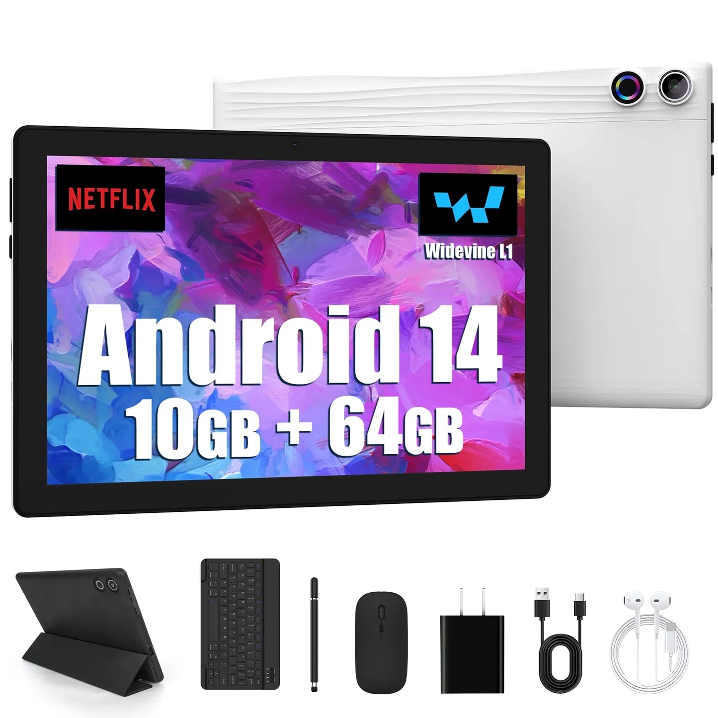 URAO Android Tablet Widevine L1 GMS 5000mAh Stylus Keyboard Case