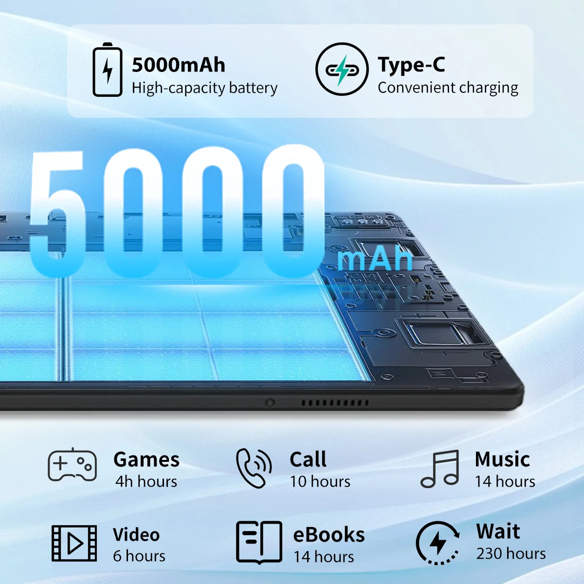 URAO Android Tablet Widevine L1 GMS 5000mAh Stylus Keyboard Case