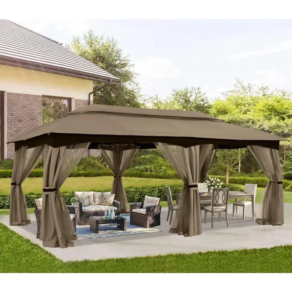 BestsellerBestseller10x20 Outdoor Gazebo - Patio Gazebo with Mosquito Netting, Outdoor Canopies for Shade and Rain for Lawn, Gar