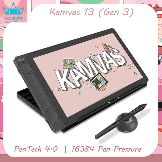 Huion Kamvas 13 Gen 3 Drawing Display Tablet Anti-Sparkle Glass