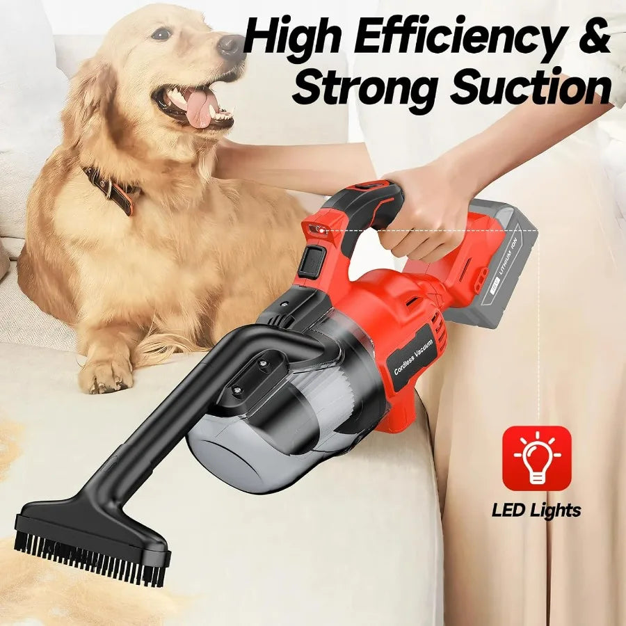 Cordless Vacuum for Milwaukee M18 Battery, Handheld Vacuum Cleaner for Home Pet Hair Car, 5-in-1 Portable Shop Vac with 2 Washab