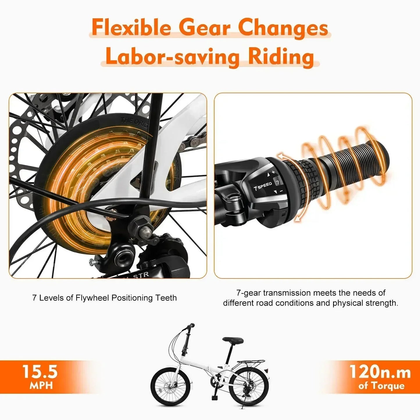 Portable 20" Folding Commuter Bike for Adults - Lightweight 7-Speed City Bicycle | Easy Fold & Carry