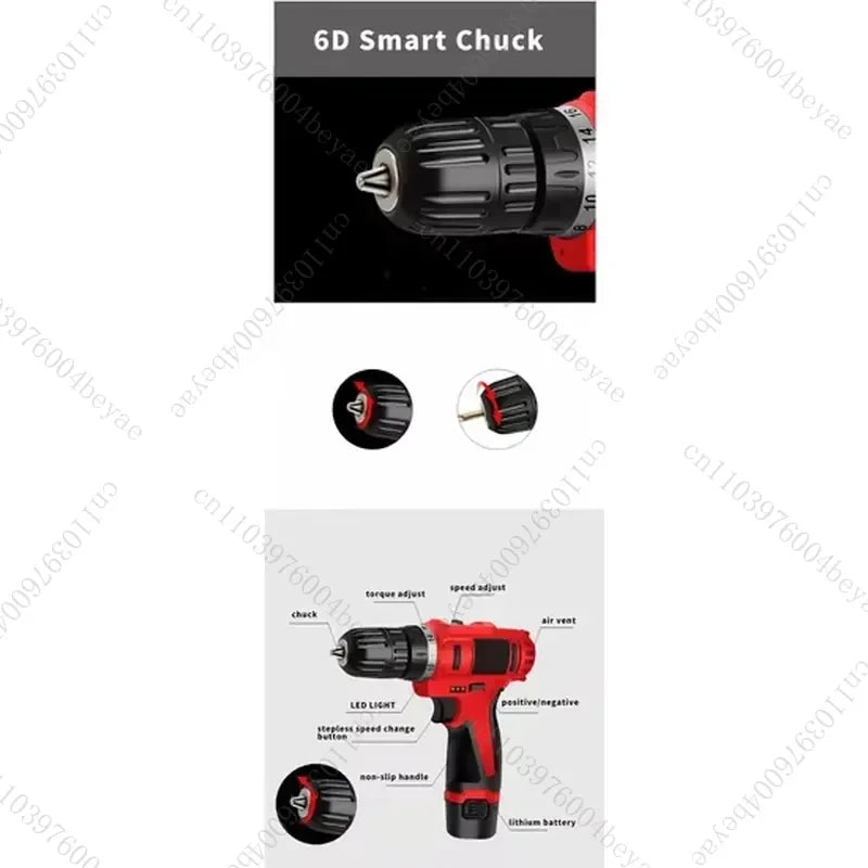 Cordless Drill Power Tool Kit for Home and DIY Projects