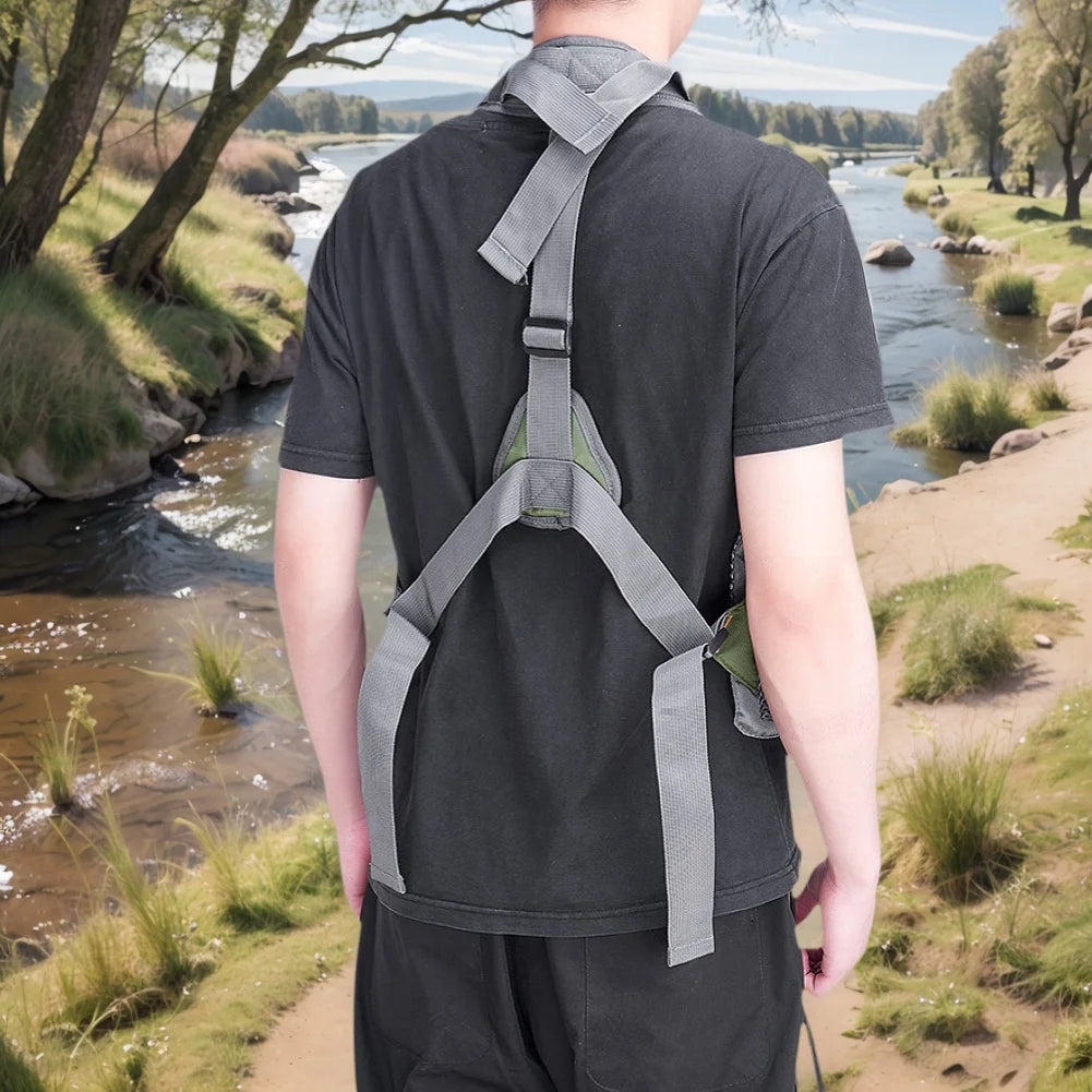 Outdoor Fishing Vest Multi-Pockets Comfortable Fishing Jacket Wear Resist Oxford Cloth Fishing Vest for Running Travel Hiking