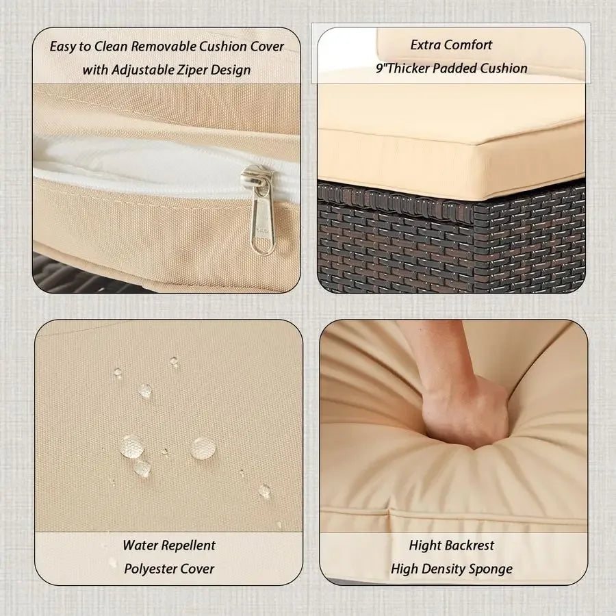 7 Piece Outdoor Patio Furniture Set, Outdoor Sectional Conversation Furniture Chair with Coffee Table,Patio Sectional for Garde