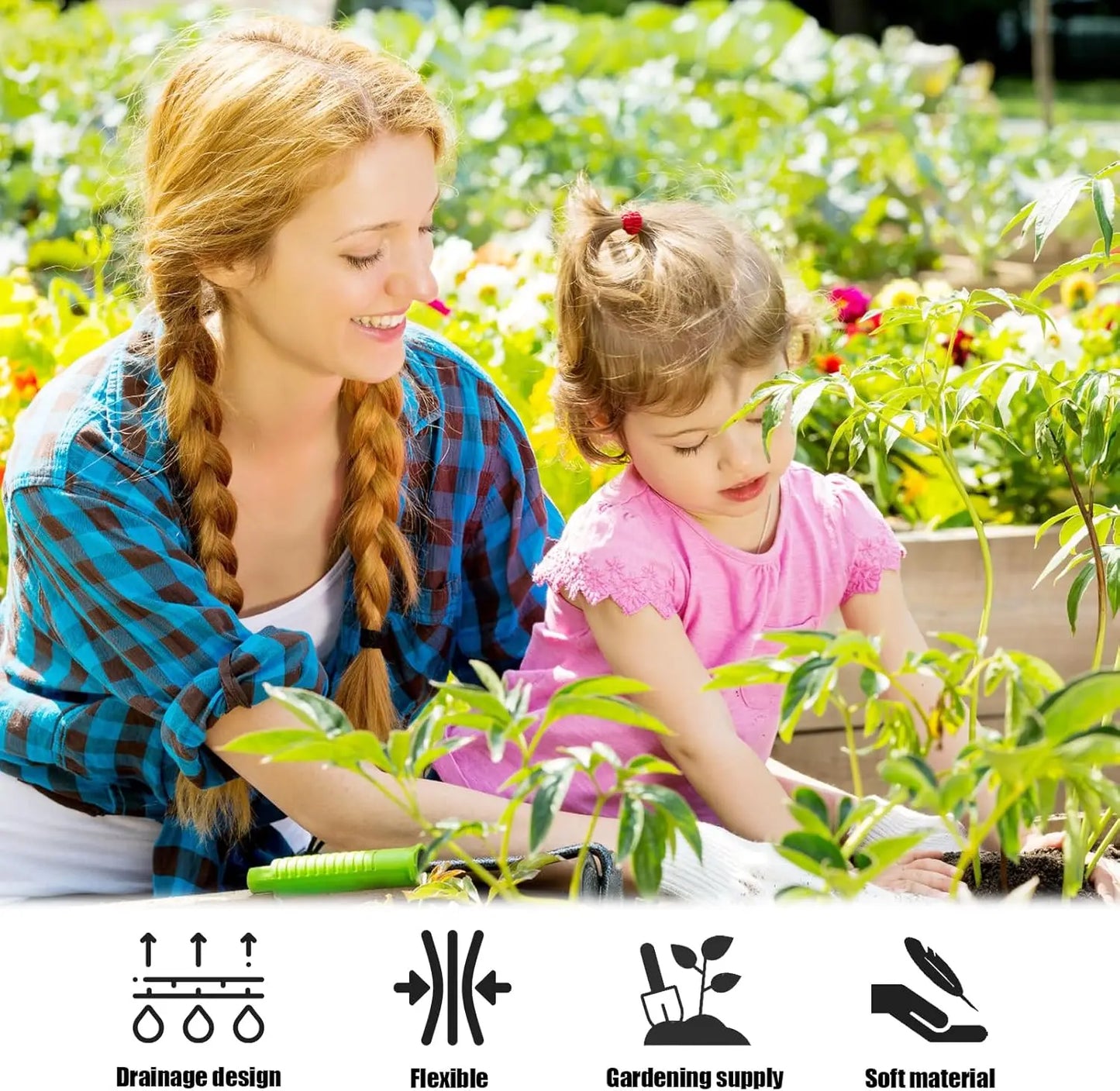 90Pcs 1 Gallon Nursery Pots for Plants,Plastic Seedling Pot with Drainage Holes,Garden Flower Plant Container for Transp