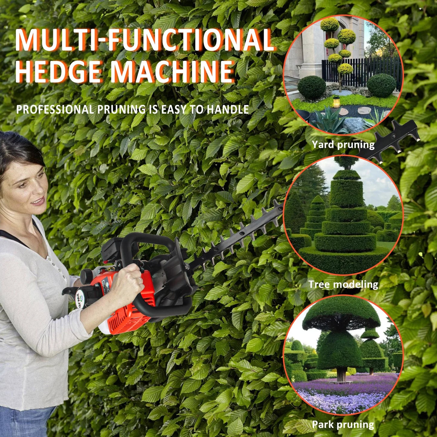Hedge Trimmer Bush Trimmer, Lightweight & Compact Trimmer