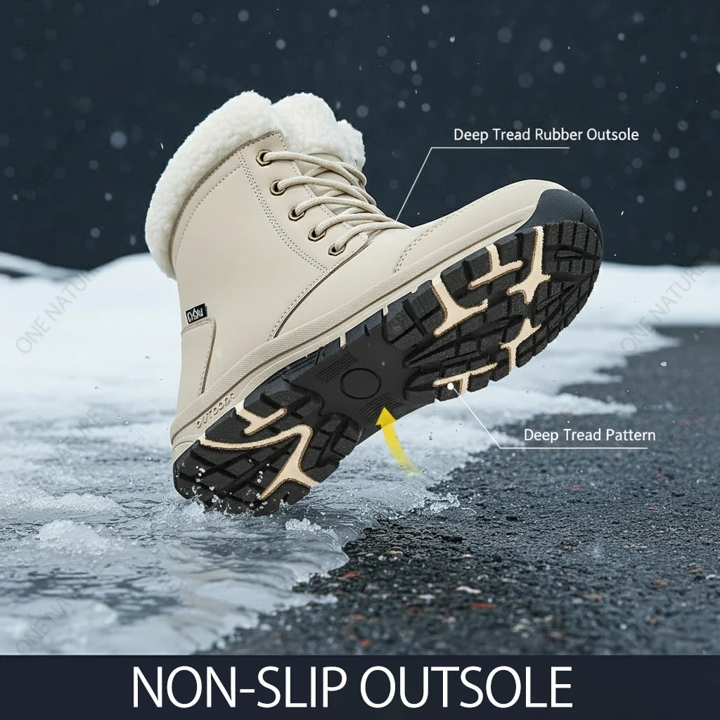 Women Snow Boots With Warm Faux Fur Lining Slip Resistant