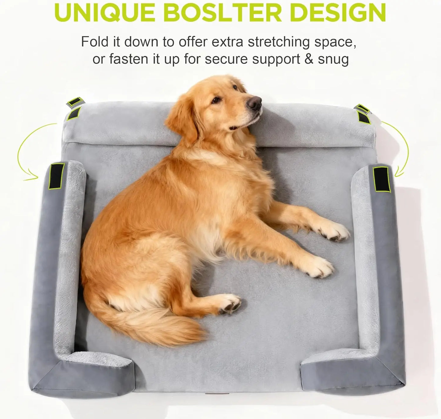 Orthopedic Dog Bed for Extra Large Dogs, XXL Waterproof Memory Foam Pet Bed with Washable Cover & Non-Slip Bottom, 45 x 35