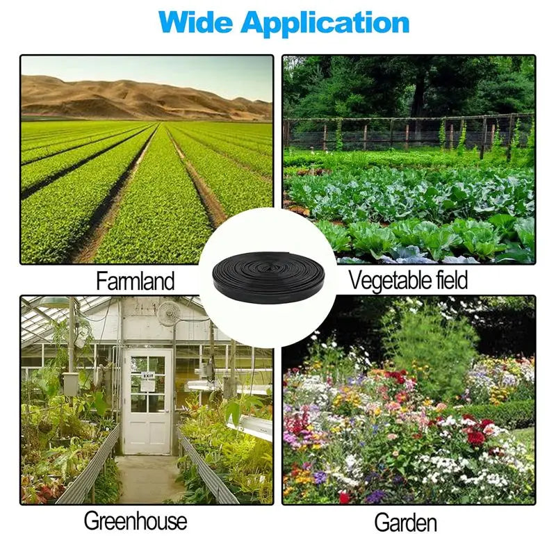 20-100M 16mm 0.2mm Thickness Drip Irrigation Tape Hole Space 10~50cm Soaker Greenhouse Farm Watering Hose Patch Tape Hose