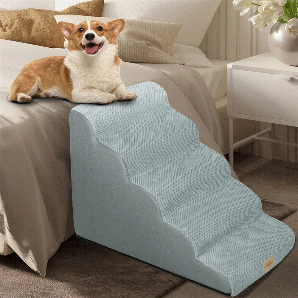 NONEDog 5-Step Dog Ramp Stairs for Beds and Sofas Support
