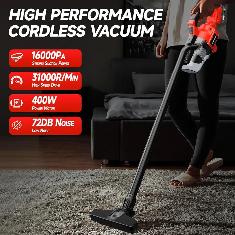 Cordless Vacuum for Milwaukee M18 Battery, Handheld Vacuum Cleaner for Home Pet Hair Car, 5-in-1 Portable Shop Vac with 2 Washab