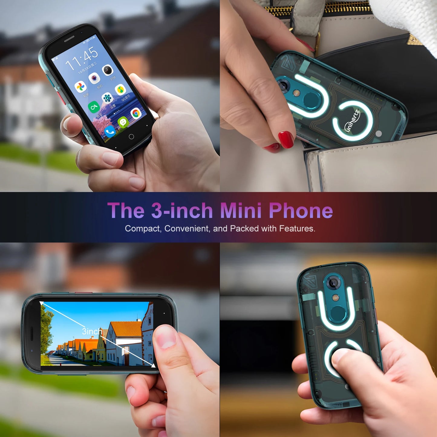 Unihertz Jelly Star Mini Smartphone Android Unlocked G99 Octa-Core 48MP