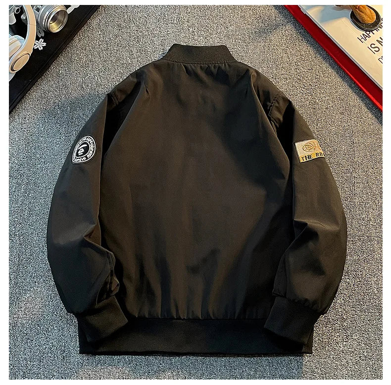 Pilot jacket, men's spring and autumn coat, men's American baseball jacket, functional style, ins trendy clothing, autumn wear