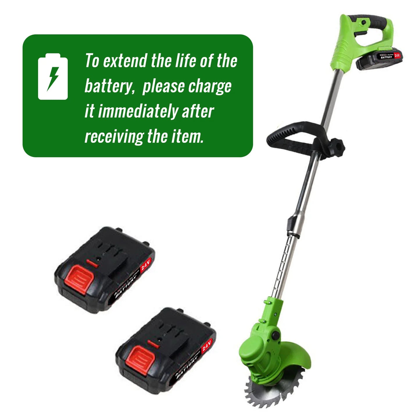 2in1 Cordless Weed Trimmer For Yard And Garden Pro