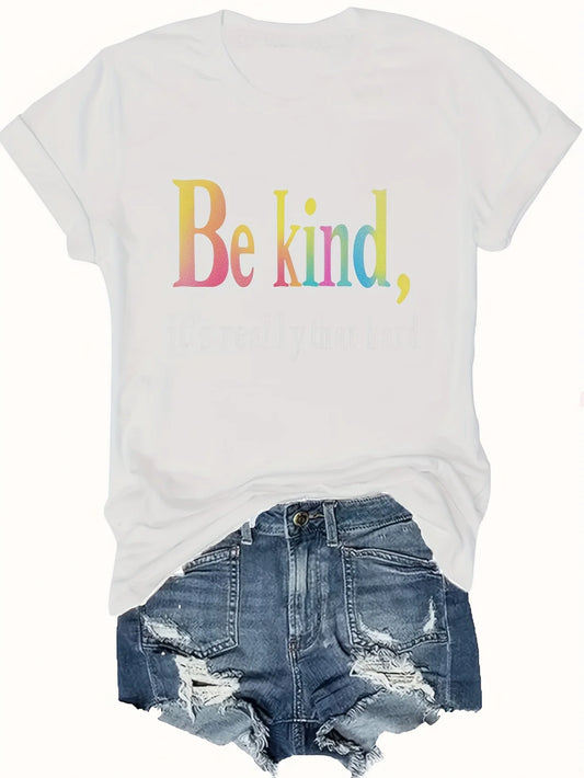 Fashionable Women's Graphic Print T Shirt Short Sleeve Crew Neck