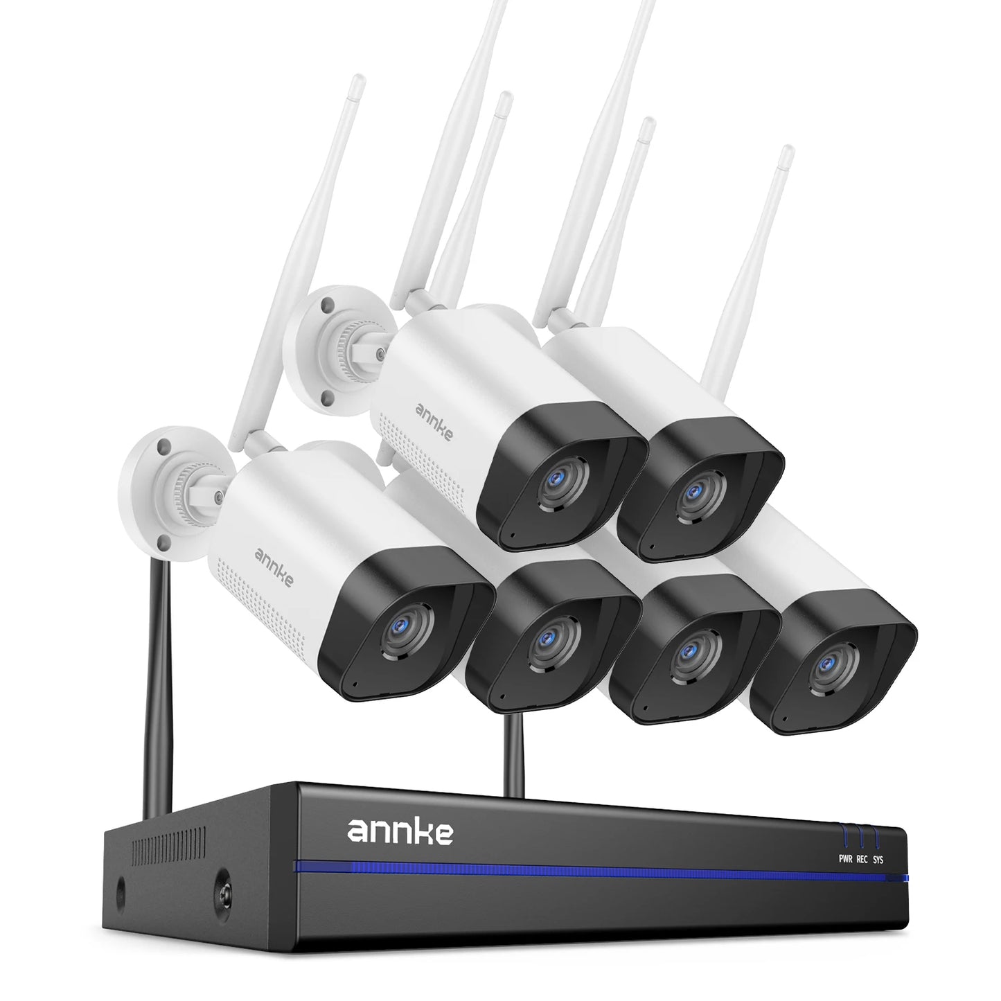 Annke 8MP Wireless CCTV System 16CH NVR Video Surveillance Kit Two Way Audio 4K poe camera 2/4/6/8 Pcs wifi security cameras
