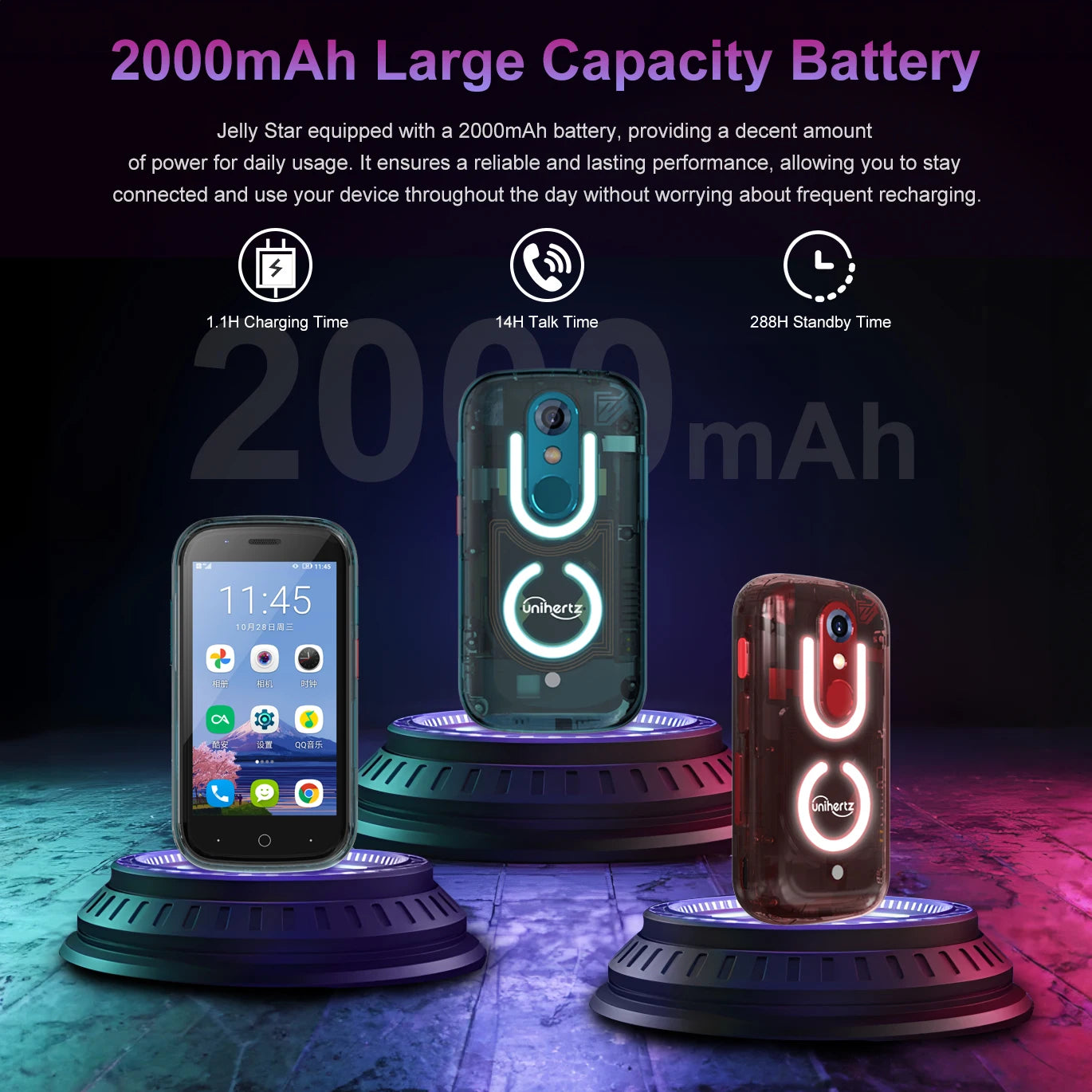 Unihertz Jelly Star Mini Smartphone Android Unlocked G99 Octa-Core 48MP