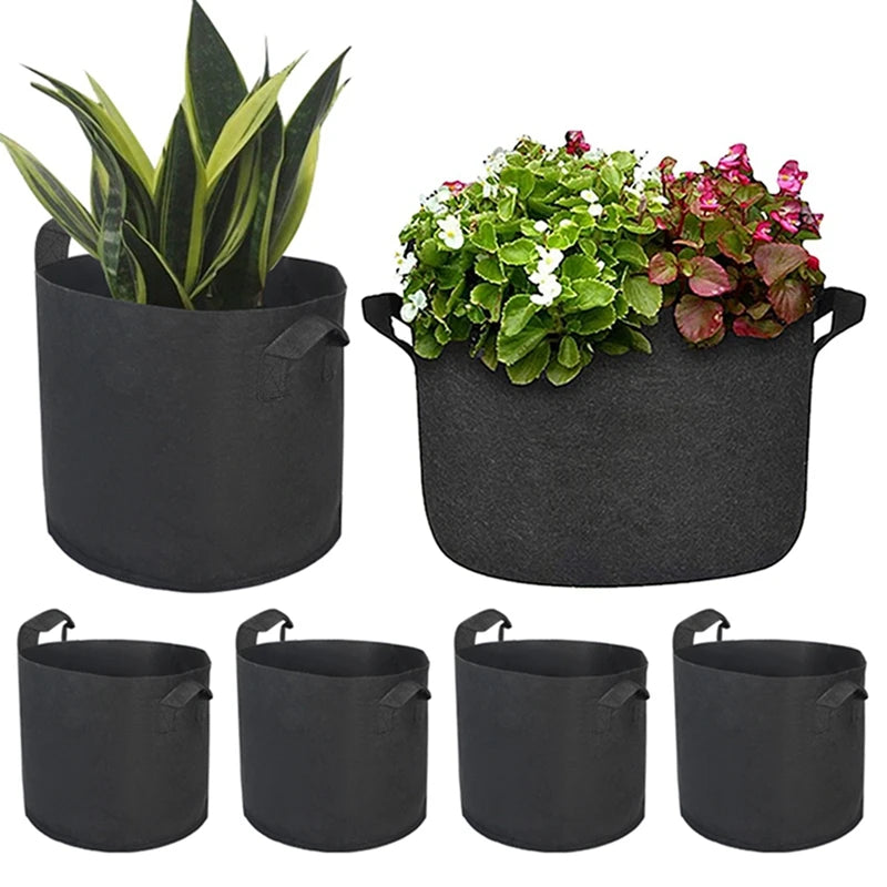 Felt Plant Grow Bags for Veg Garden Pots Planting Bag Grow Accessories Gardening Tools and Planting Supplies