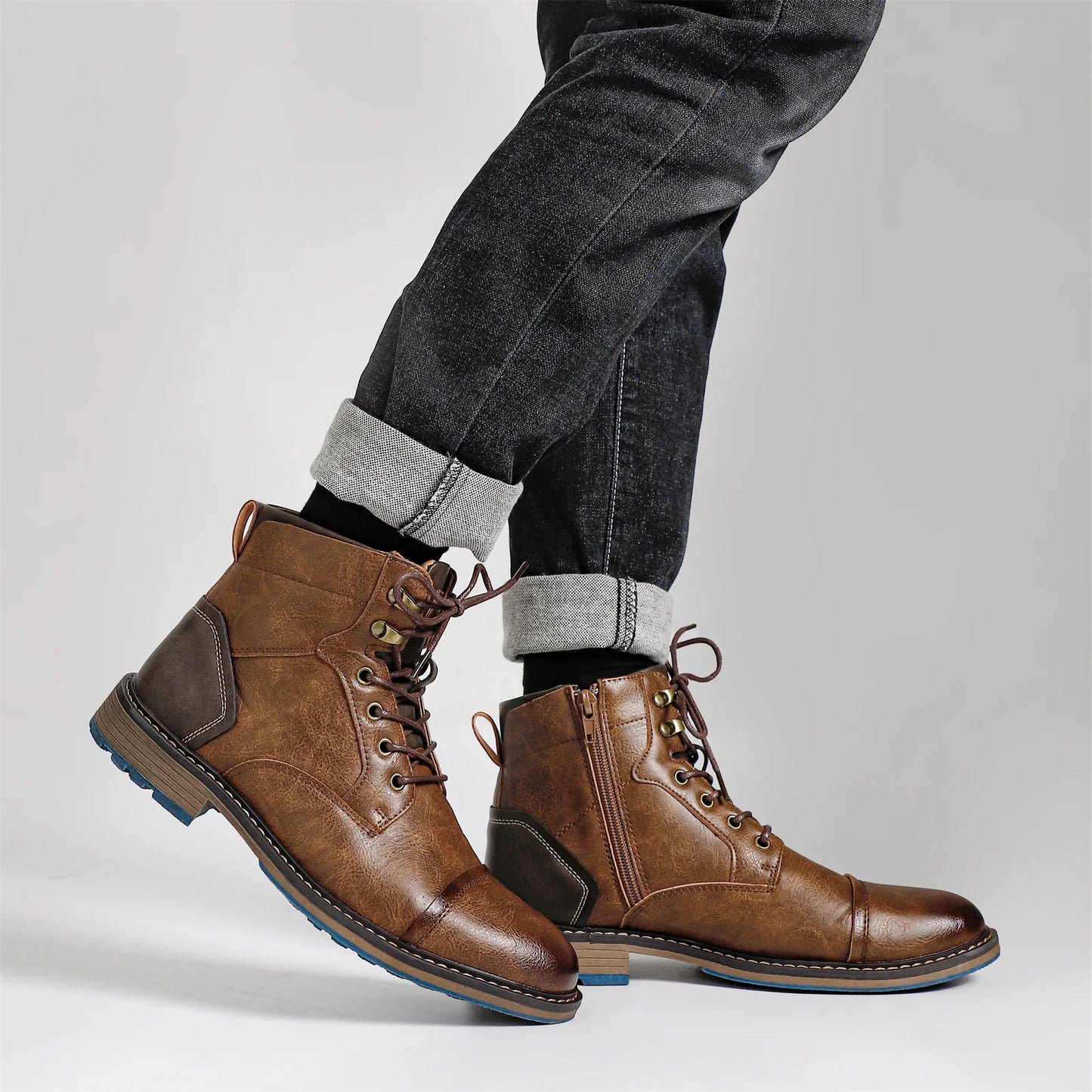 Retro Mens Outdoor Casual Ankle Boots For Everyday Comfort