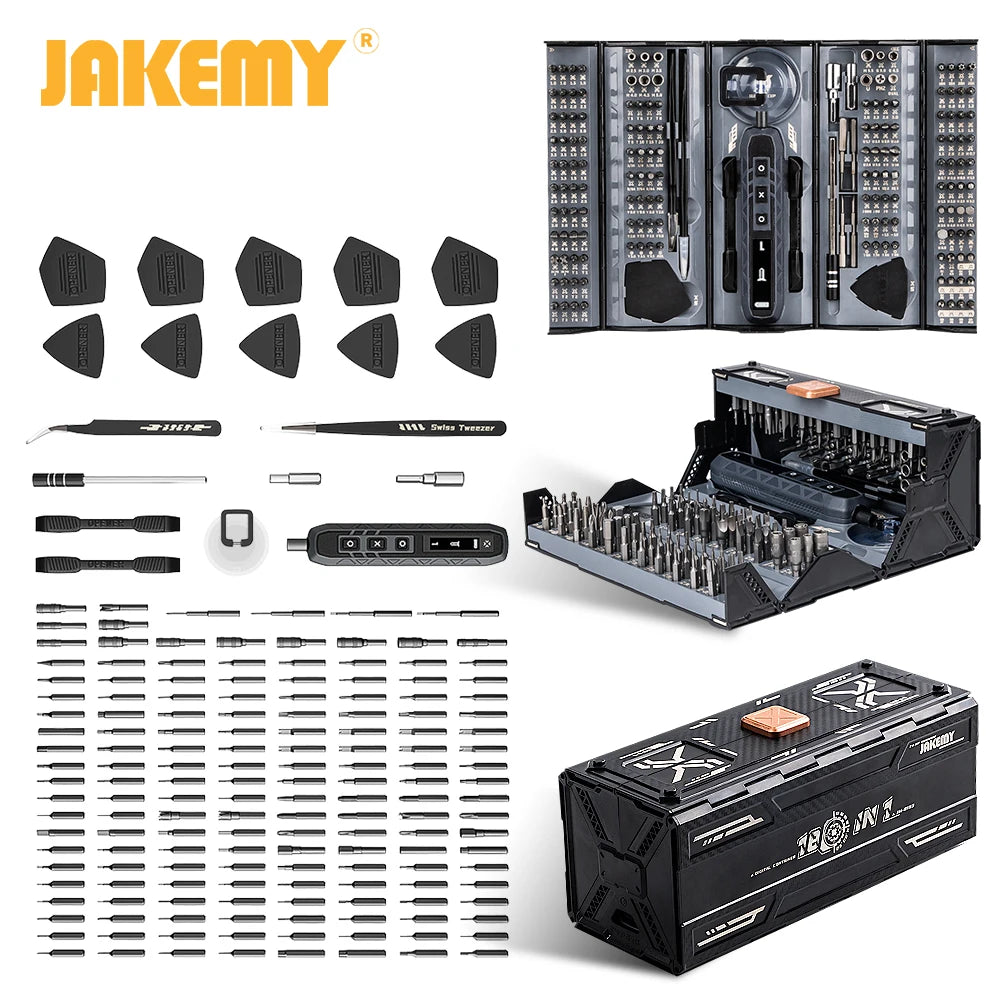 Jakemy 180 In 1 Precision Multifunctional Screwdriver Set Magnetic Bits