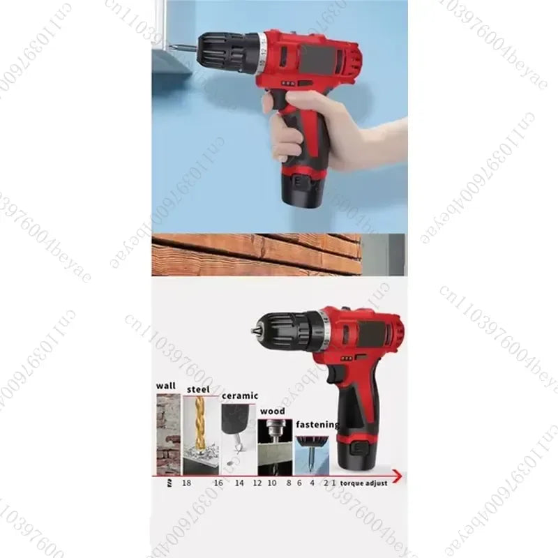 Cordless Drill Power Tool Kit for Home and DIY Projects