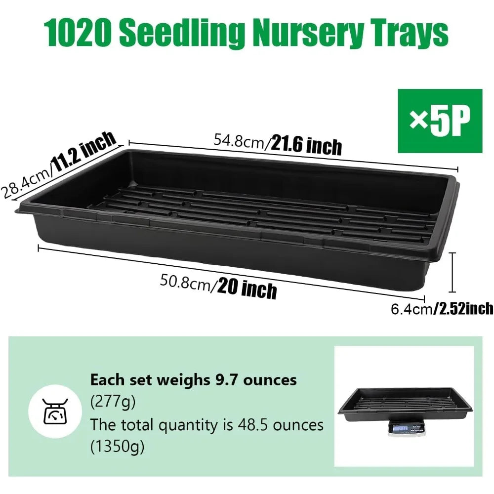 Sturdy Microgreens Growing Trays No Drain Holes Indoor Gardening