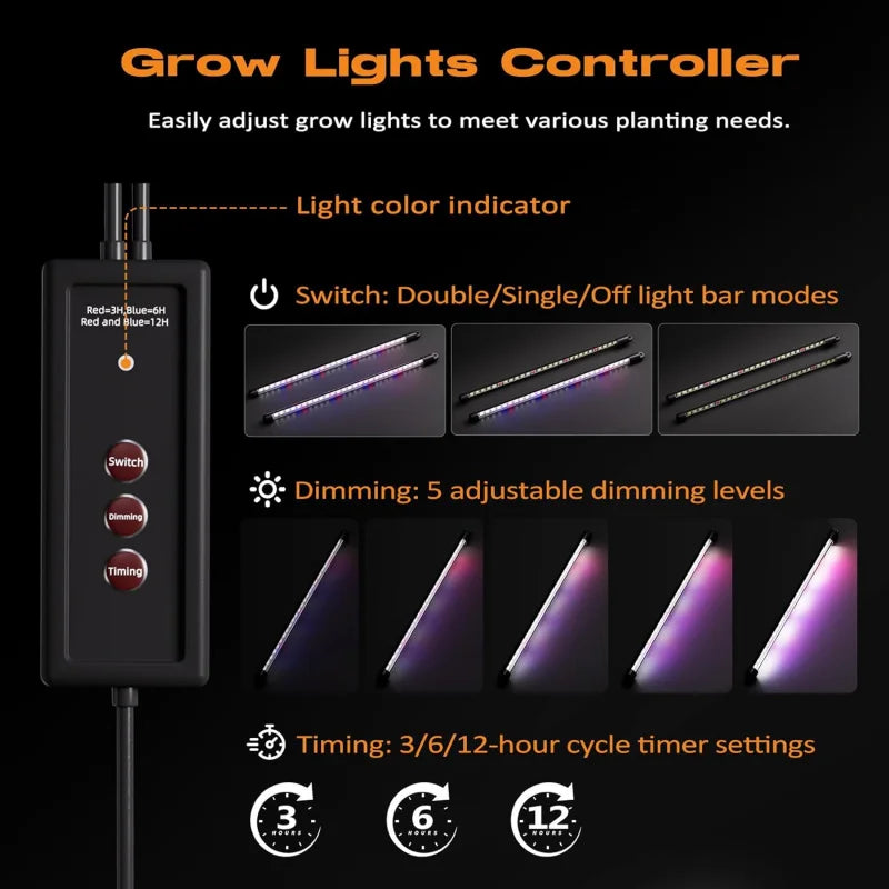 60-Cell Self-Watering Seed Starter Tray with Grow Light & 4.07” Dome, Indoor Seedling Tray for Plant Germination & Growing