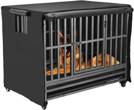 48-Inch Heavy-Duty Dog Crate Cover: Durable, Insulated, Windproof, Rainproof with Breathable Window