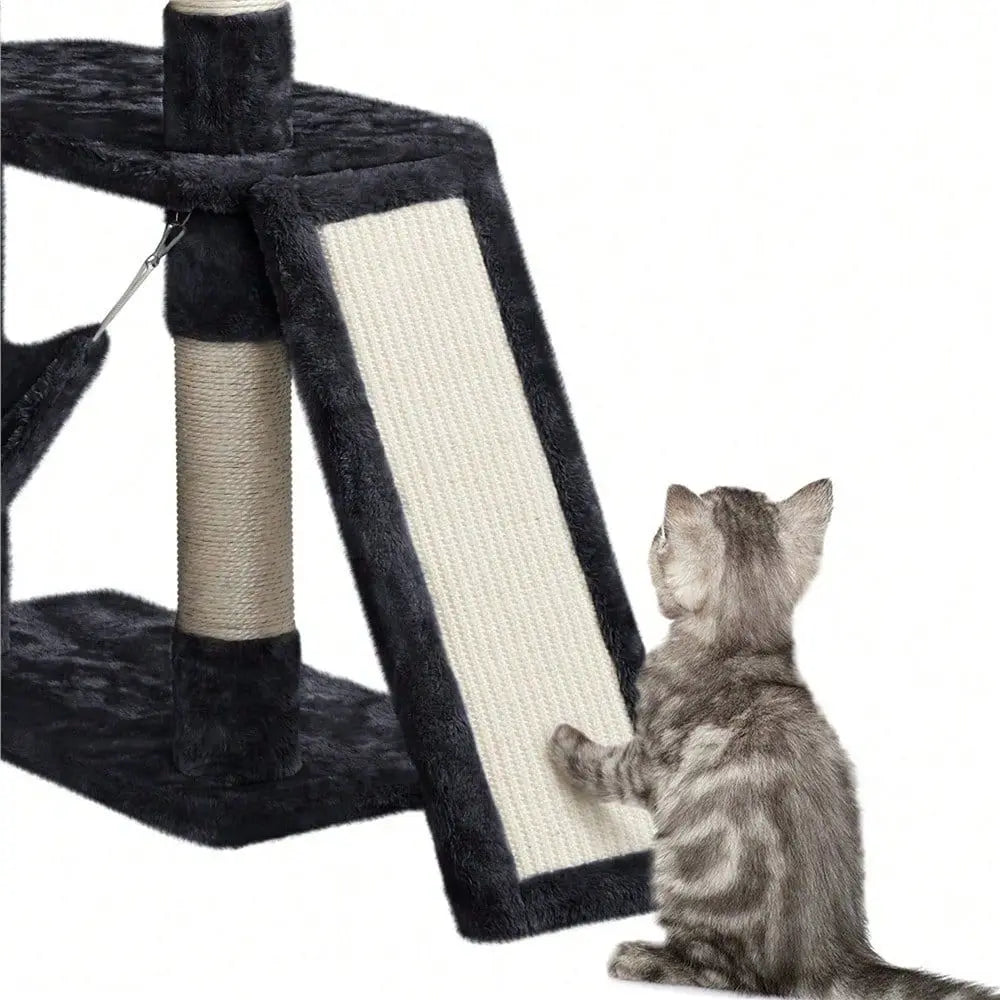 Cat Tree Rascadores Para Gatos Cat Supplies 63in Height Plush Cat Tree With SisalCovered Posts, Stylish Cat Tower With Hammock S