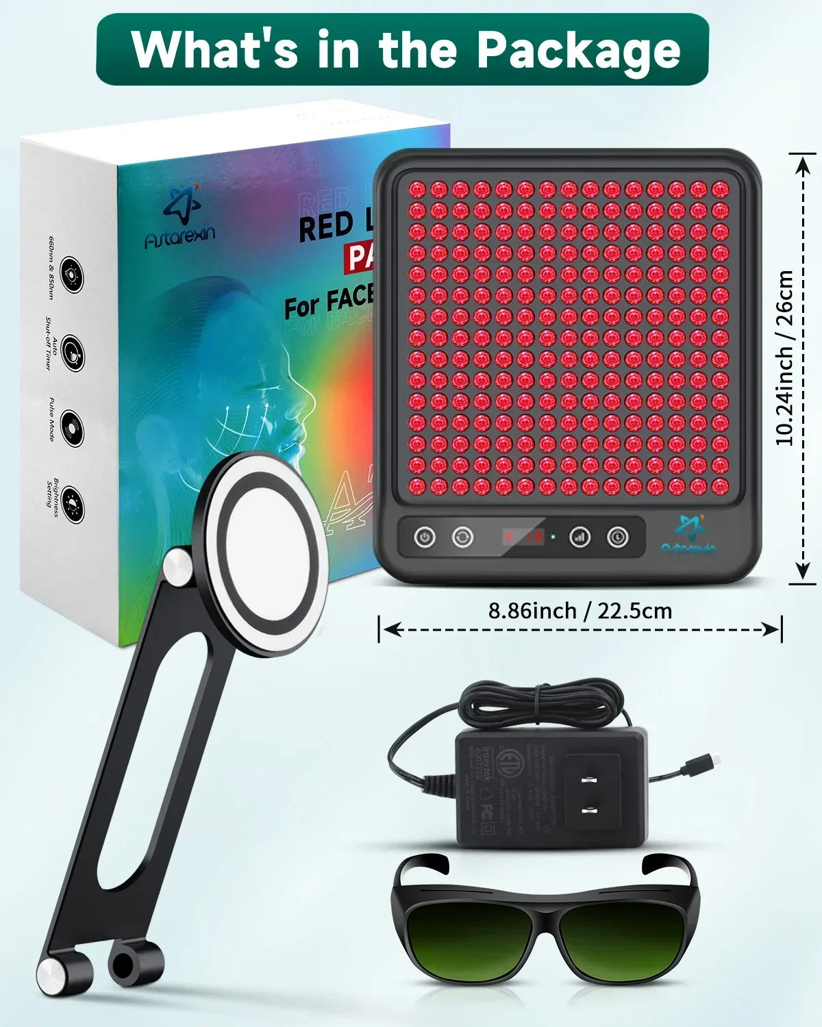 Astarexin Red Light Therapy Panel 660nm 850nm for Facial Skin