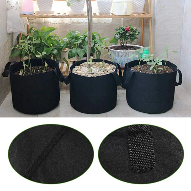 Felt Plant Grow Bags for Veg Garden Pots Planting Bag Grow Accessories Gardening Tools and Planting Supplies