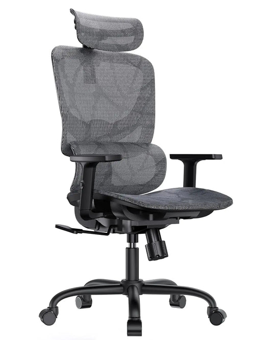 Ergonomic Mesh Office Chair with 5-Level Lumbar Support, Computer Gaming Chair with Adjustable Headrest & Armrests,, Customized