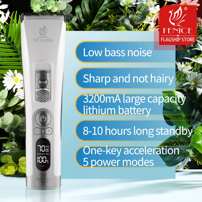 Electrical Pet Clipper Cordless Dog Grooming Trimmer With USB Rechargeable