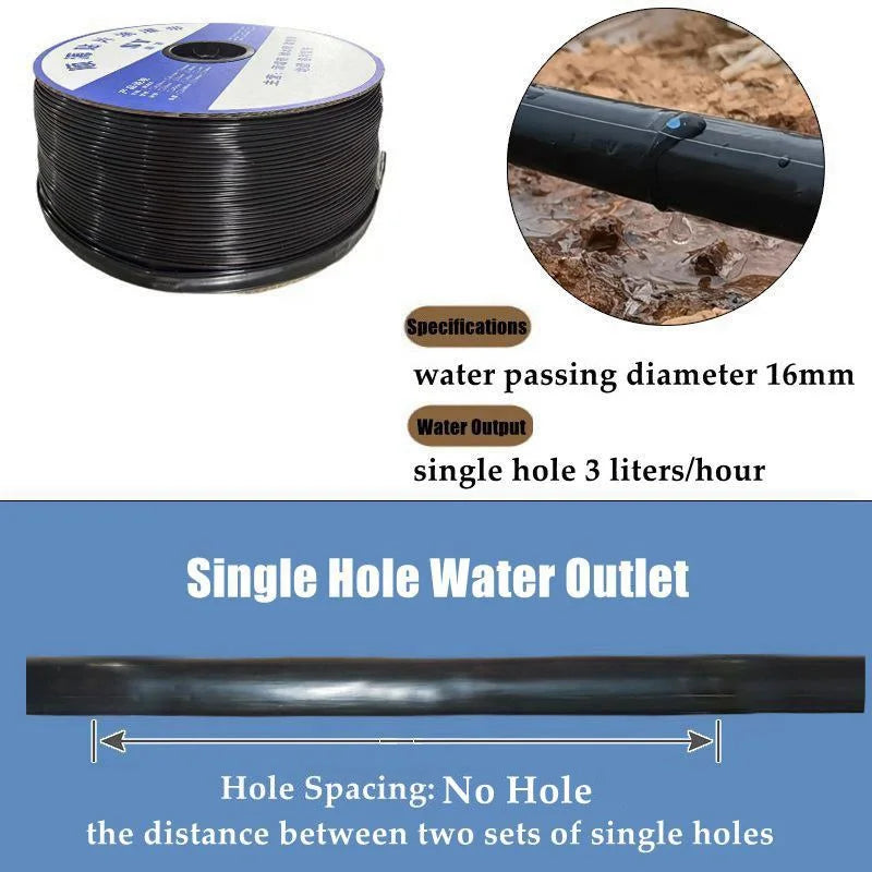 20-100M 16mm 0.2mm Thickness Drip Irrigation Tape Hole Space 10~50cm Soaker Greenhouse Farm Watering Hose Patch Tape Hose