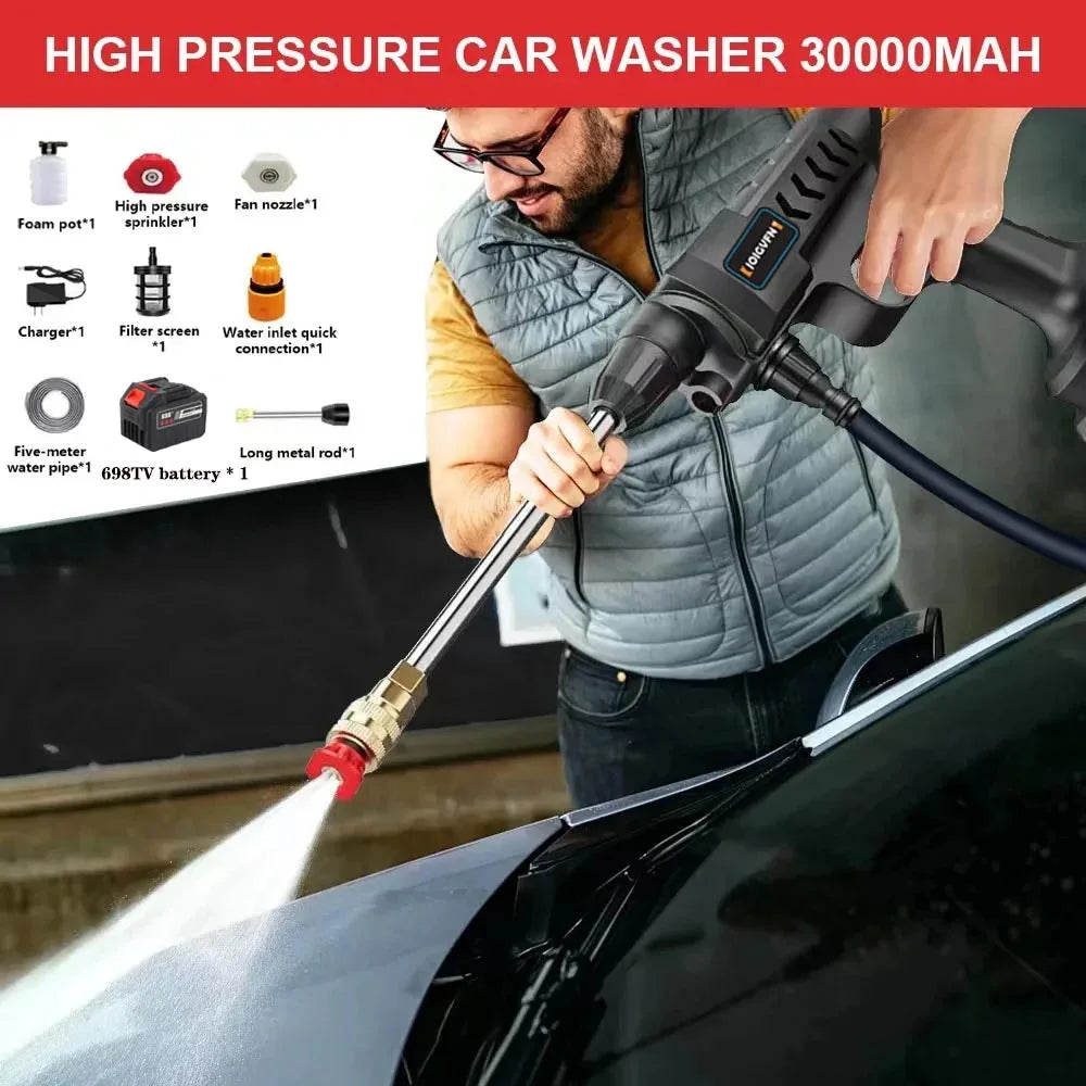 Rechargeable Washing Wireless High Pressure Washer Self Priming Sustain 300W Car Wash Water Gun With Li-ion Battery