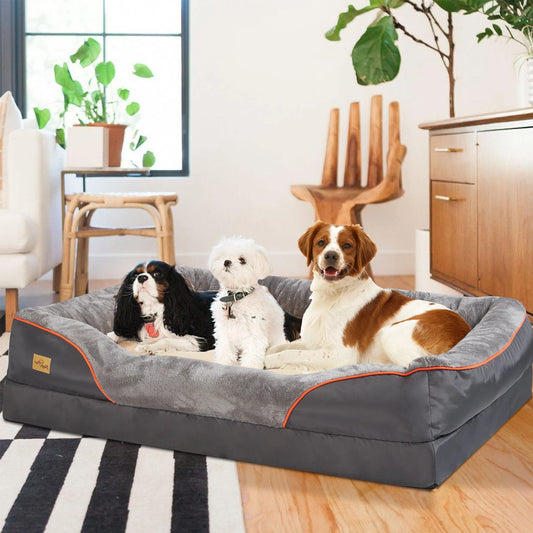 BINGOPAWC Orthopedic Foam Dog Bed With Removable Cover