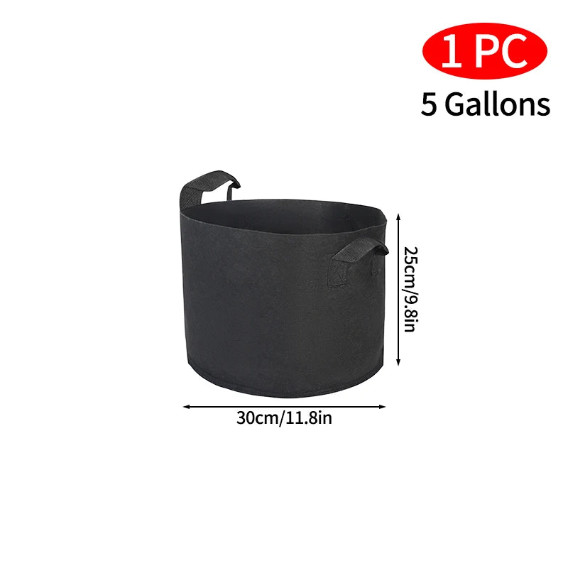 Felt Plant Grow Bags for Veg Garden Pots Planting Bag Grow Accessories Gardening Tools and Planting Supplies