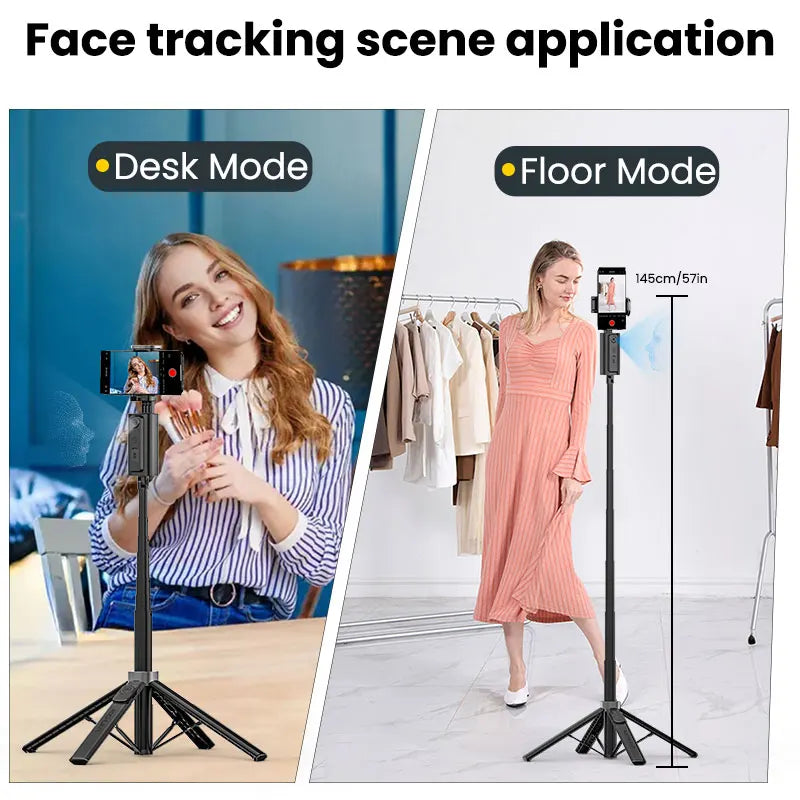 AOCHUAN Smart M3 Handheld Selfie Stick Equipped With AI Tracking And 360° Rotation Without Blind Spots For Smartphone Photograph