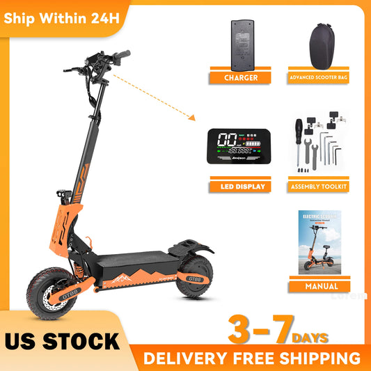 Arwibon 5600W Dual Motor Electric Scooter 46 MPH Top Speed