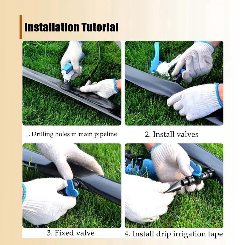 20-100M 16mm 0.2mm Thickness Drip Irrigation Tape Hole Space 10~50cm Soaker Greenhouse Farm Watering Hose Patch Tape Hose