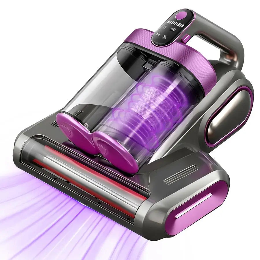 Mattress Vacuum Cleaner, 16kpa Bed Vacuum Cleaner with 253.7nm UvC Light amp Ultrasonic Tech Dual Bins for Dust amp Widen Suctio