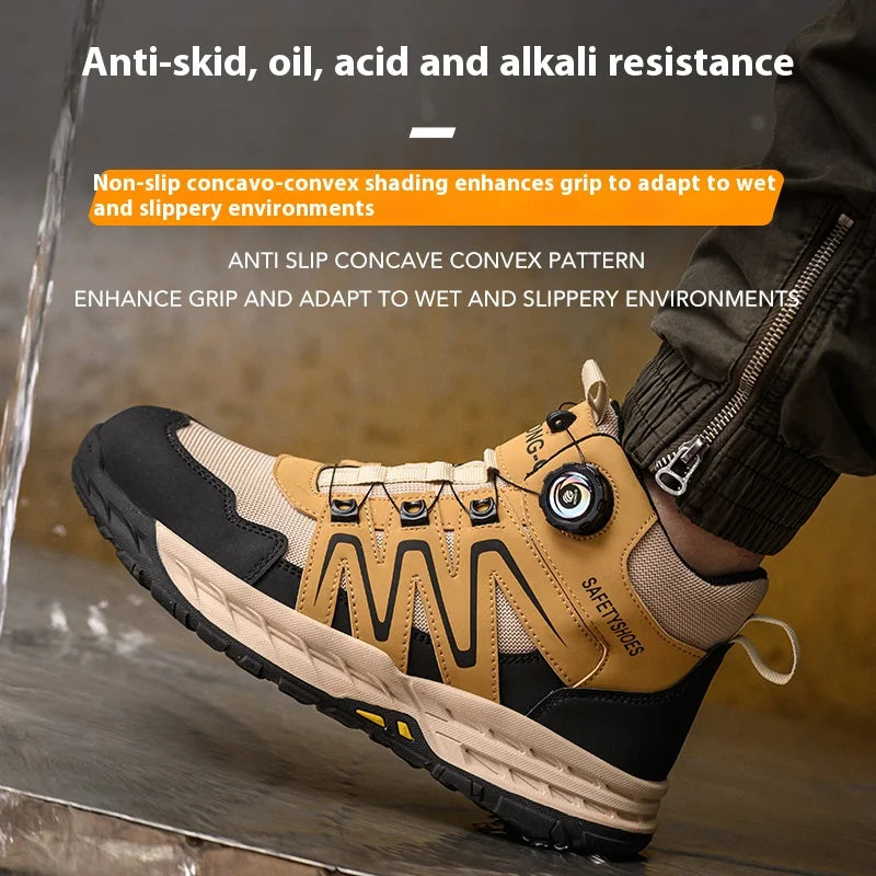 New Safety Boots Men Work Indestructible Shoes Sneakers Steel Toe Protective Boots Anti-smash Anti-puncture Work Tactical Boots