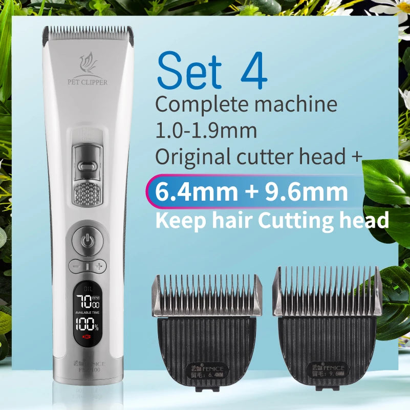 Electrical Pet Clipper Cordless Dog Grooming Trimmer With USB Rechargeable