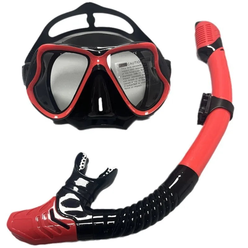 Professional Swimming Waterproof Soft Silicone Glasses Anti-Fog Plating Goggles Full Dry Breathing Tube Diving Mask