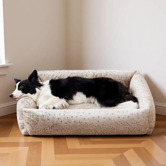 Medium Size Dog Washable Orthopedic Premium Corduroy Pet Bed with Removable Zipper Cover, Non Skid Bottom